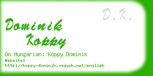 dominik koppy business card